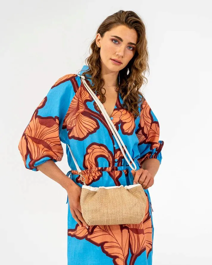 ELMS   KING Monty Crossbody Bag - Natural Weave