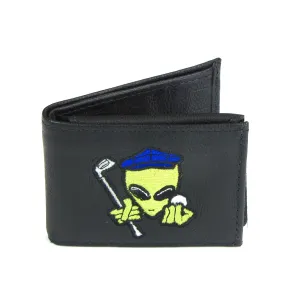 Embroidered Billfold- Alien Golfer