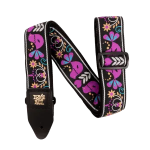Ernie Ball Jacquard Guitar Strap - Purple Bird Lupin Jacquard