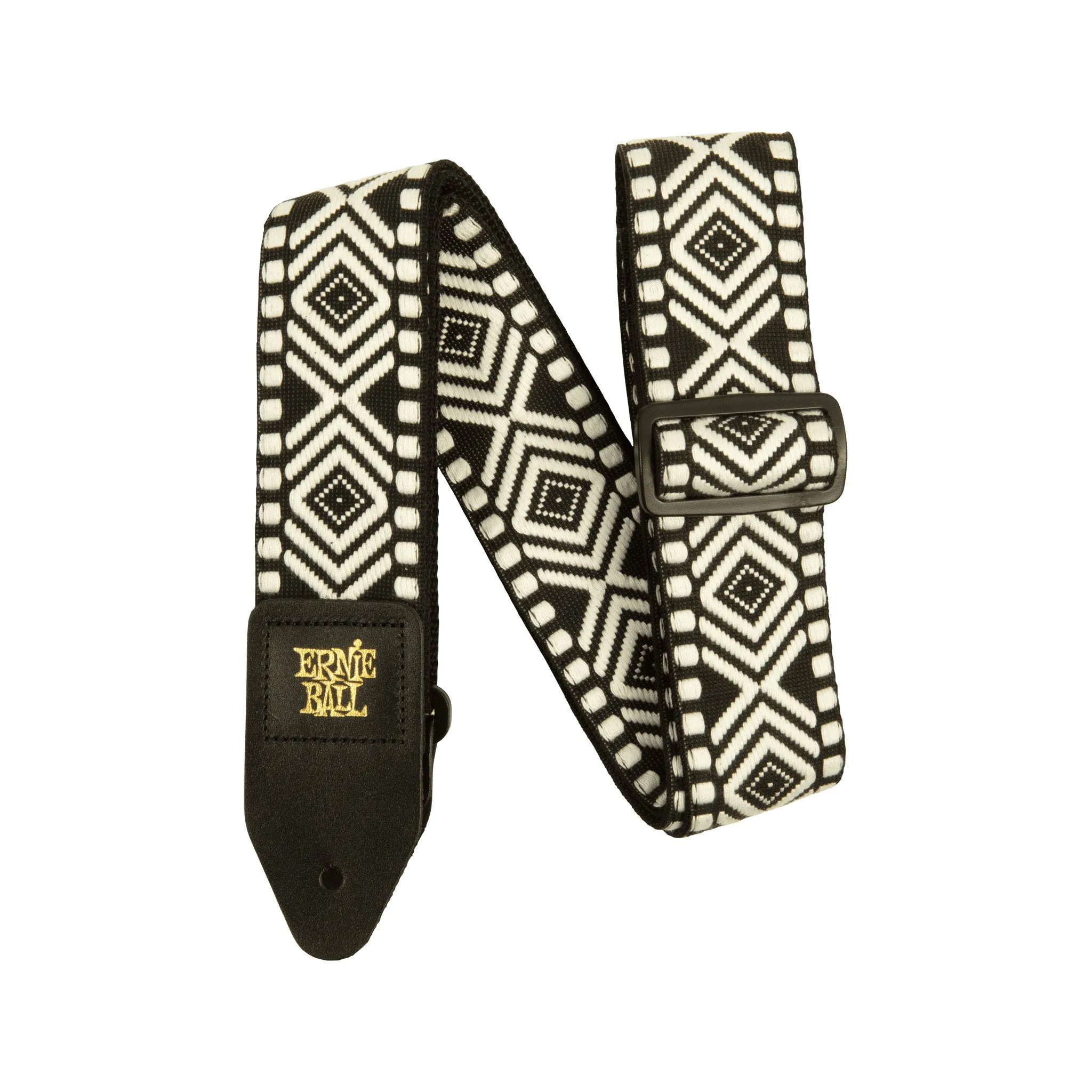 Ernie Ball Polypro Jacquard Guitar Strap, White Savannah