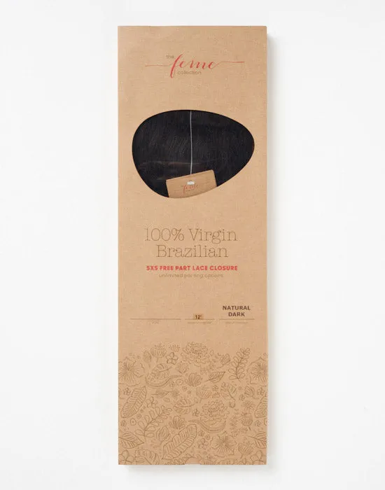 Feme 100% Virgin Brazilian Closure - Straight