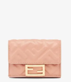 Fendi baguette rosa läder plånbok