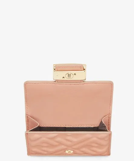 Fendi baguette rosa läder plånbok
