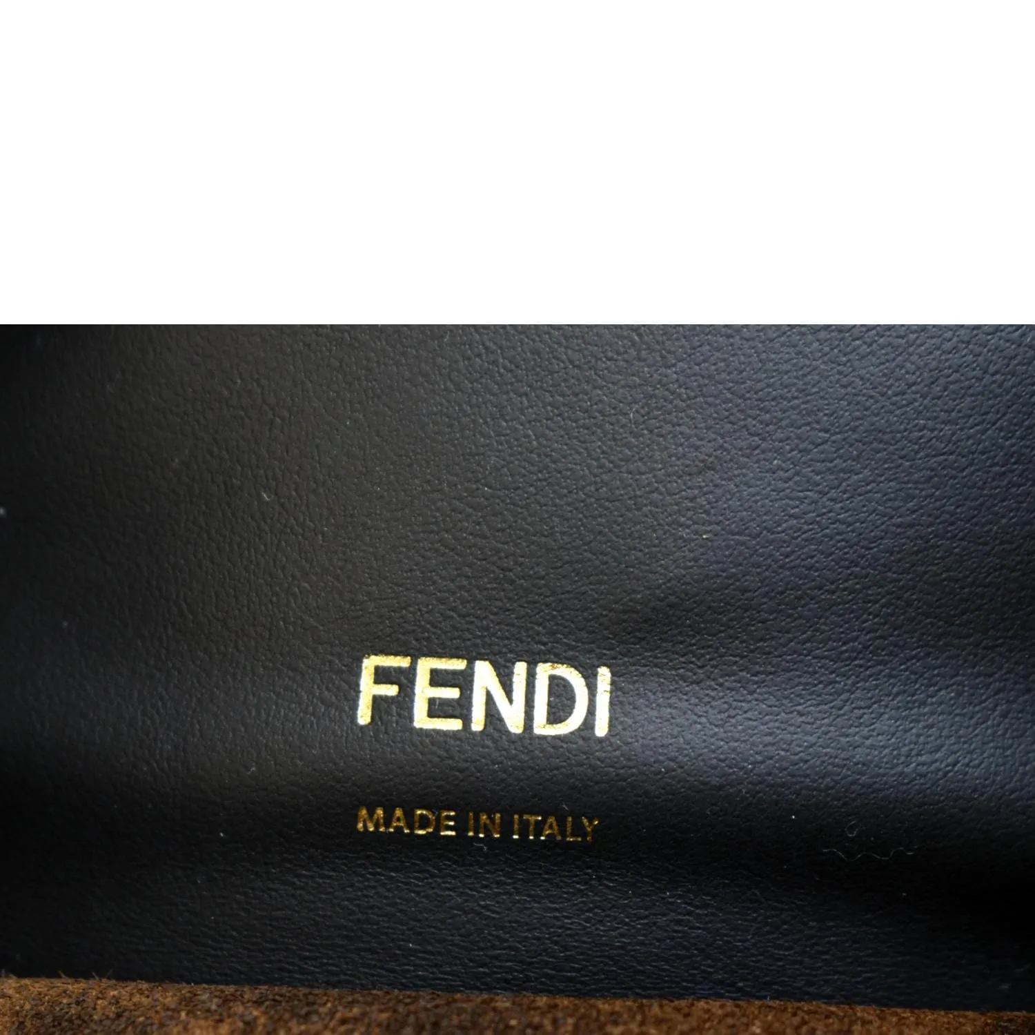 FENDI Kan U Leather Shoulder Bag Black