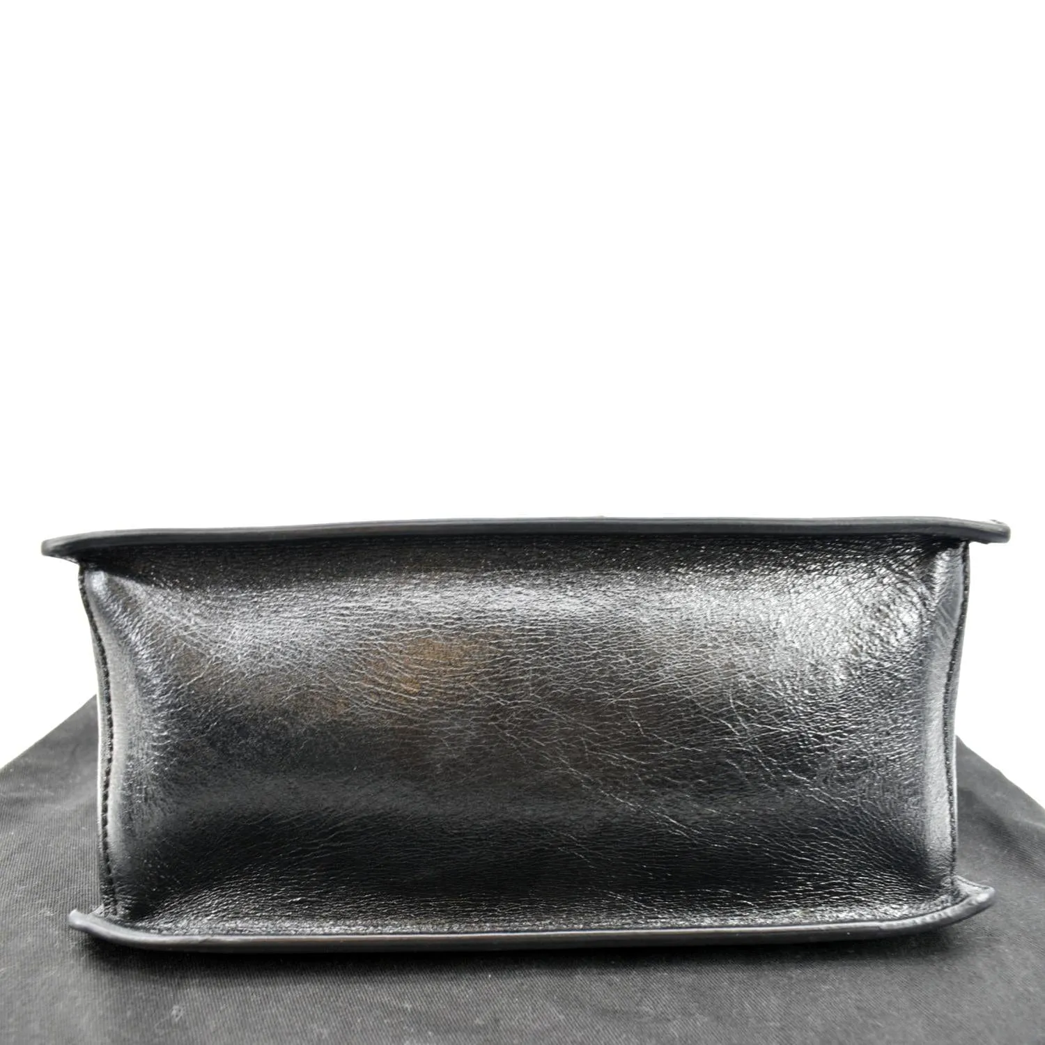 FENDI Kan U Leather Shoulder Bag Black