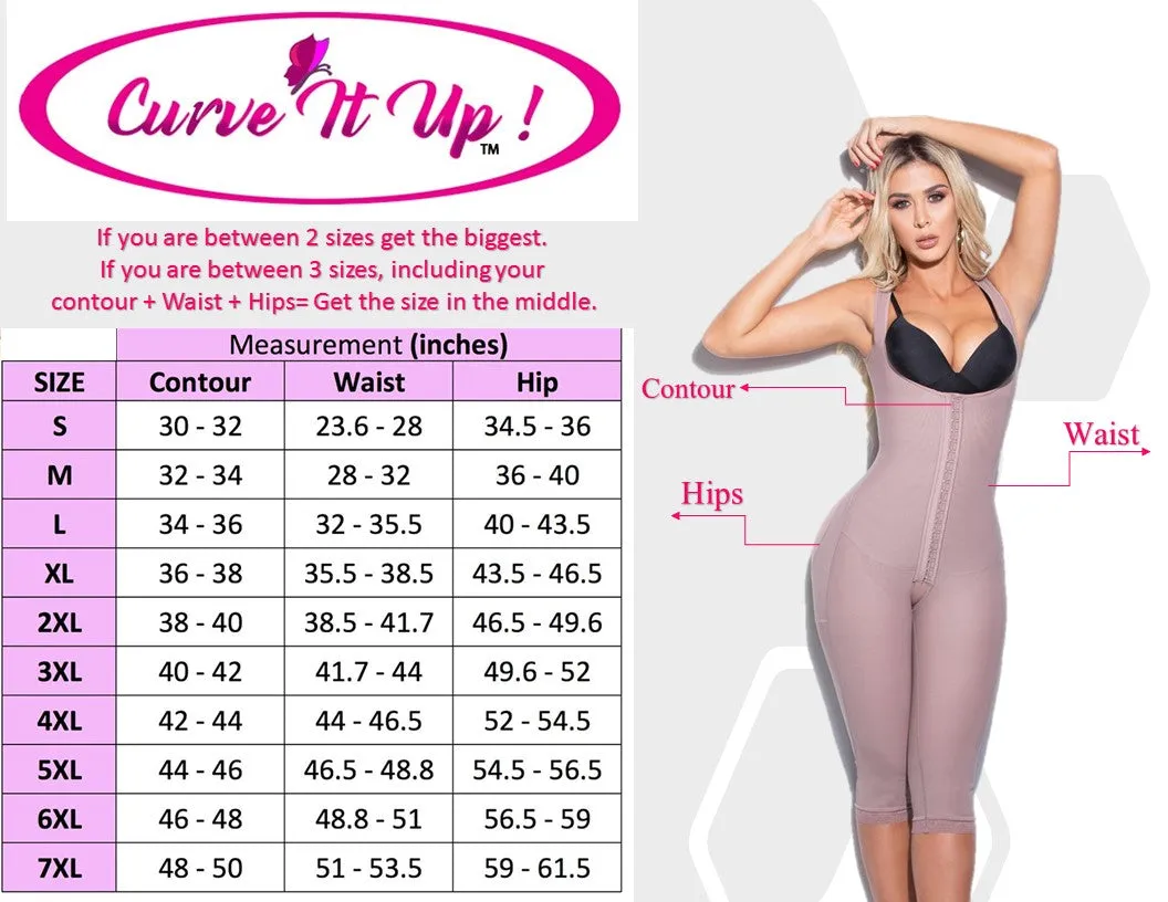 (FINAL SALE) FB750 FULL BODY FAJA THIN ADJUSTABLE STRAPS/3HOOKS