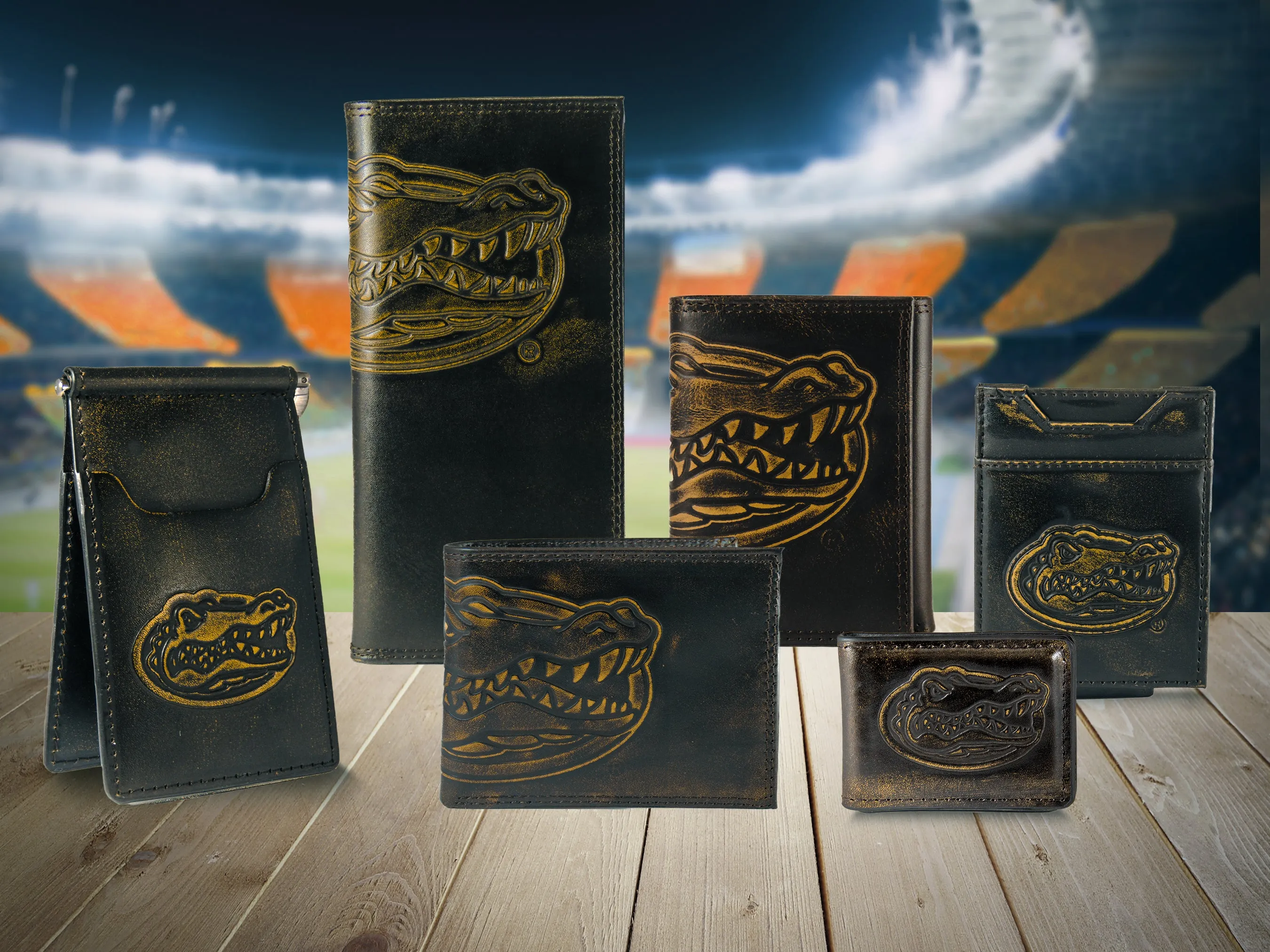 Florida Gators Burnished Leather Money Clip