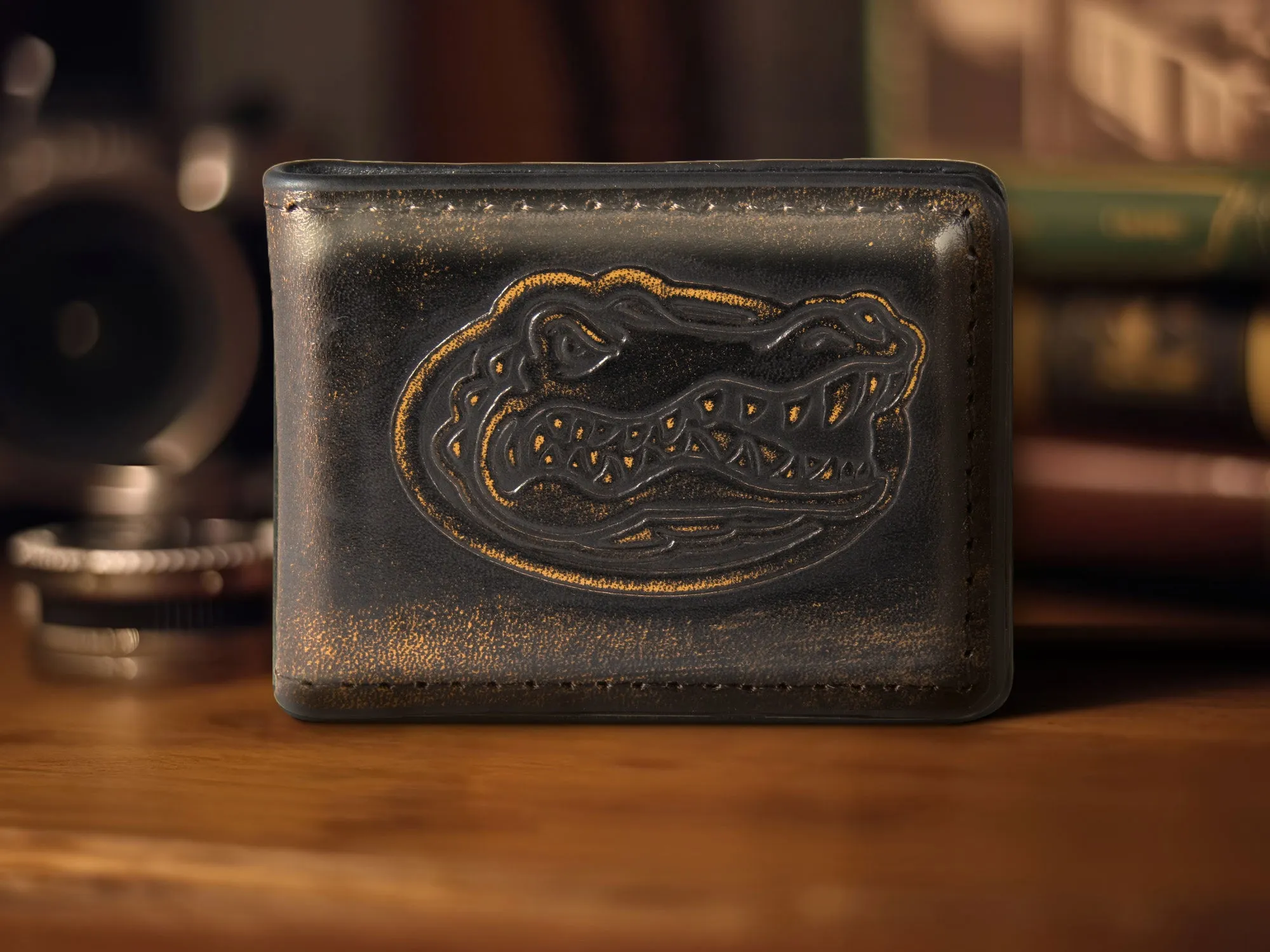 Florida Gators Burnished Leather Money Clip