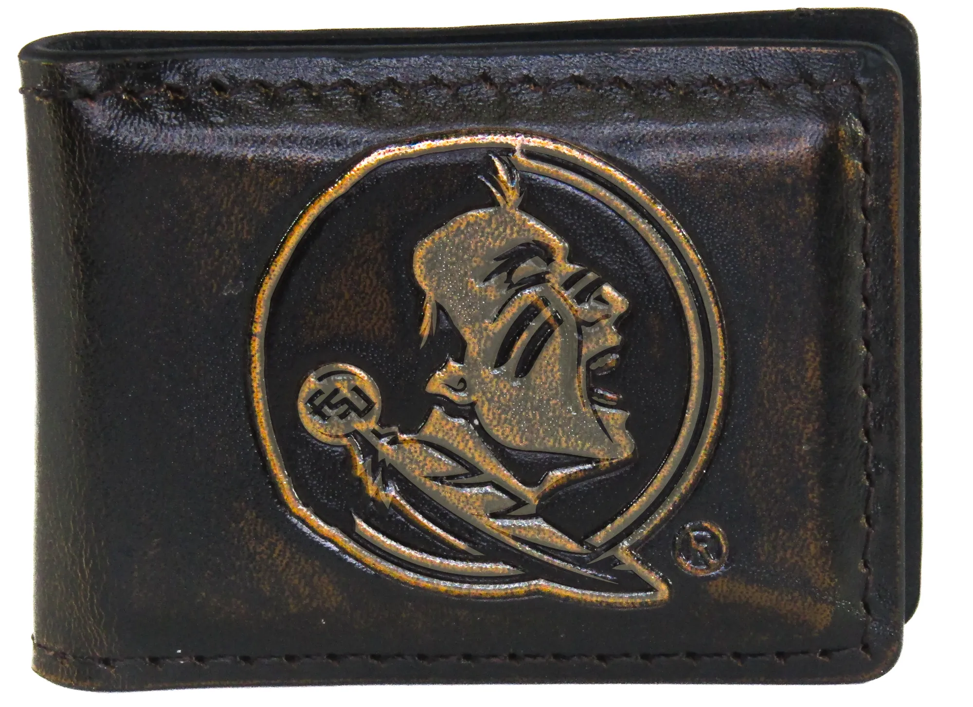 Florida State Seminoles Burnished Leather Money Clip