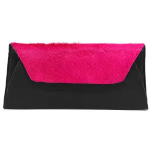 Fold Clutch - Black Fuchsia