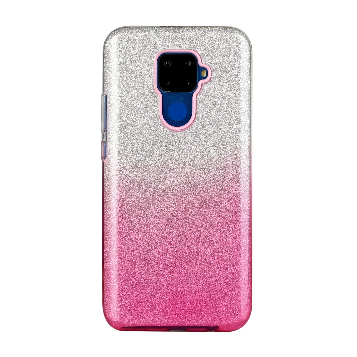 For HUAWEI Mate 30/Nova 5I pro/Mate 30 Pro/PSmart /Y5P/Y6P 2020 Phone Case Gradient Color Glitter Powder Phone Cover with Airbag Bracket blue