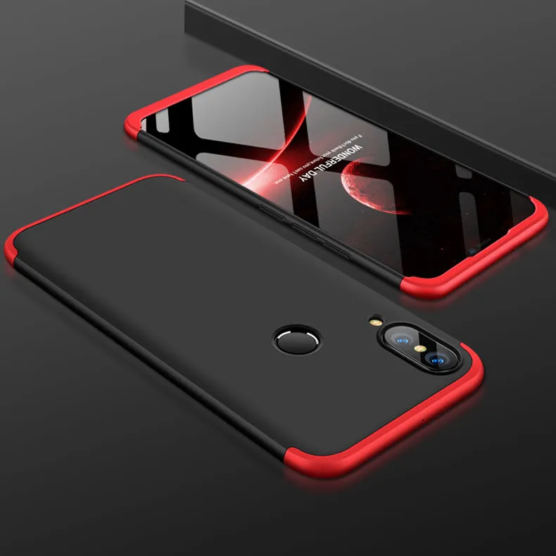 For HUAWEI NOVA 3 3 in 1 360 Degree Non-slip Shockproof Full Protective Case gold