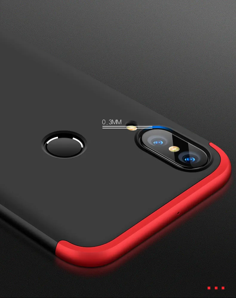 For HUAWEI NOVA 3 3 in 1 360 Degree Non-slip Shockproof Full Protective Case gold