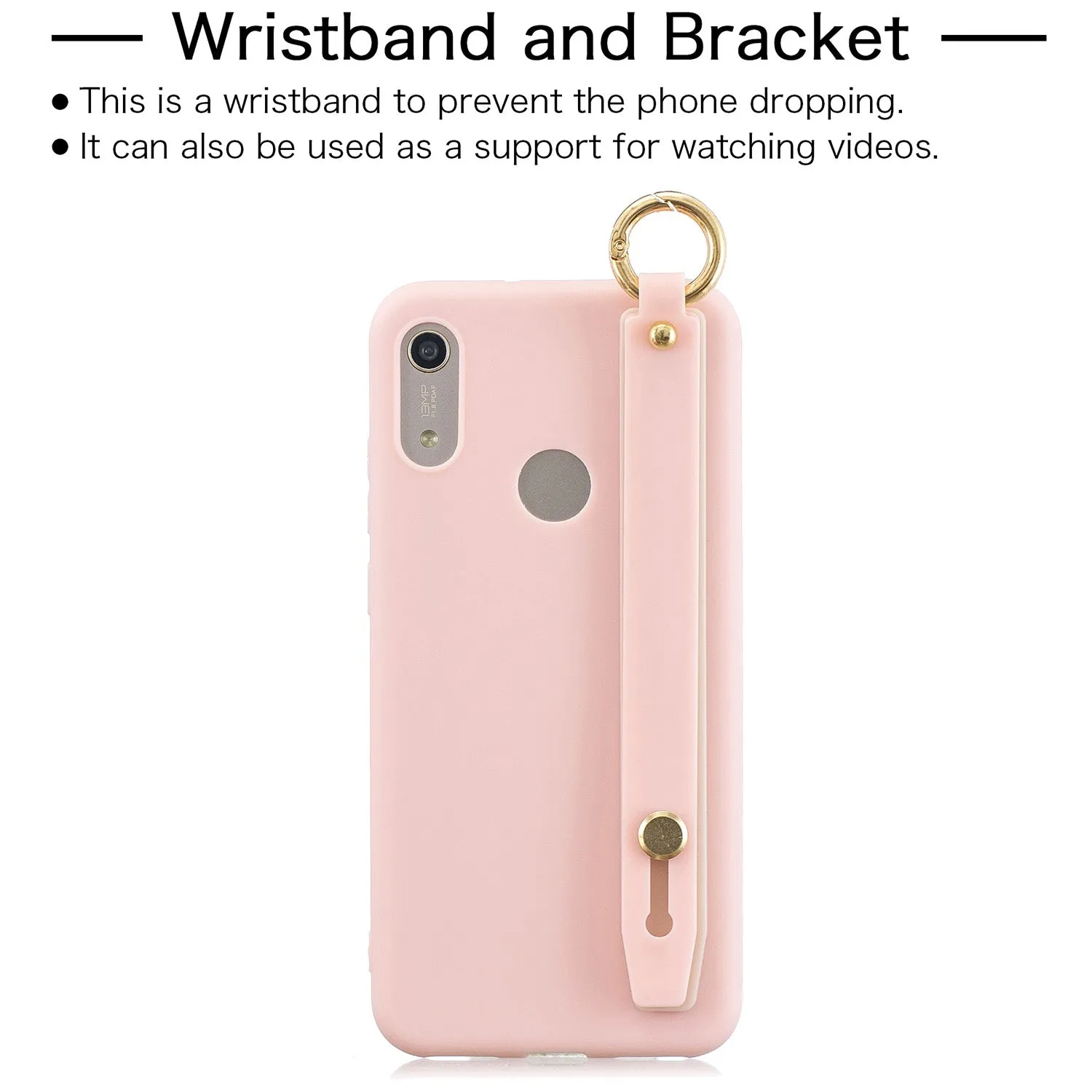 For HUAWEI NOVA 3i Simple Solid Color Chic Wrist Rope Matte TPU Anti-scratch Non-slip Protective Cover Back Case 7 royal blue