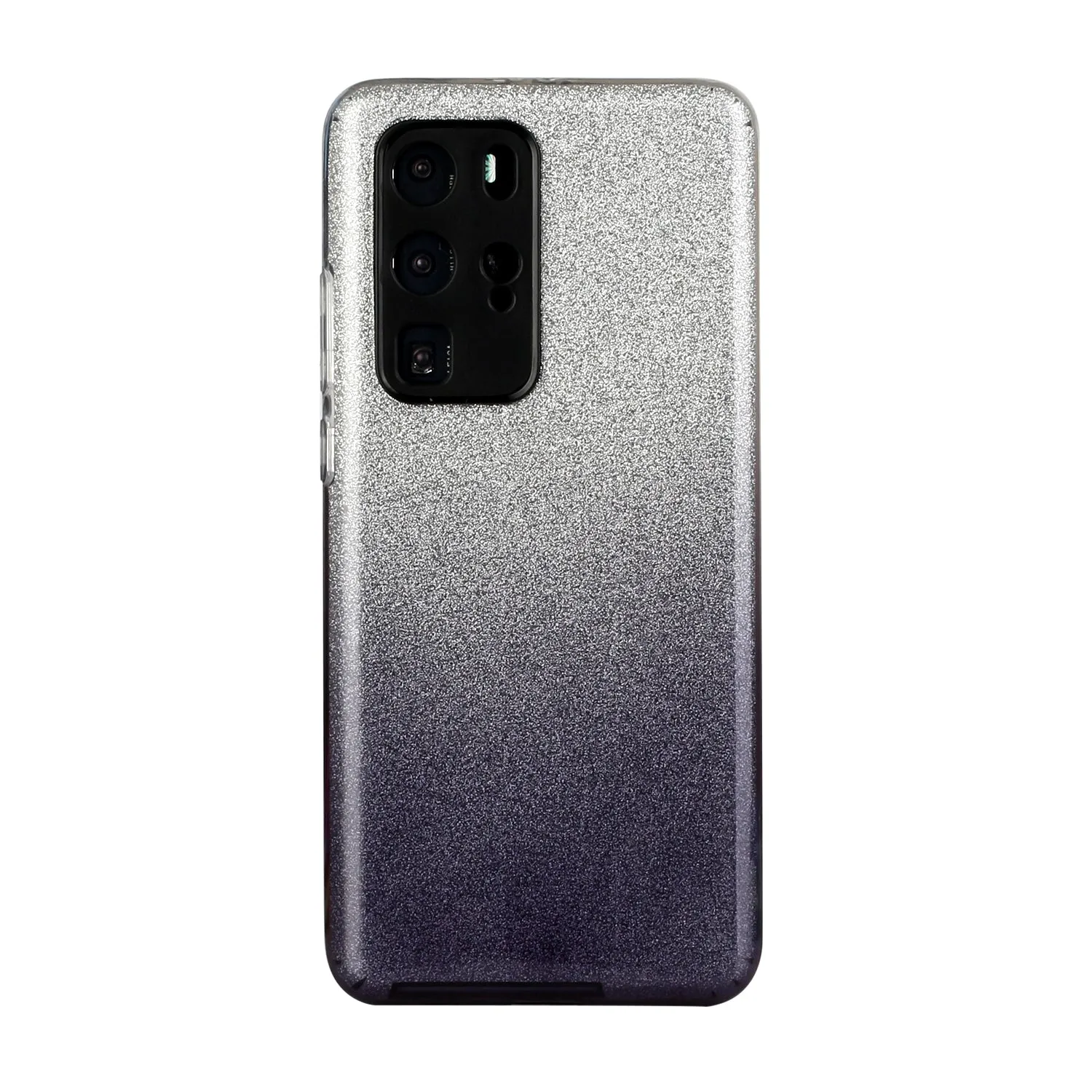 for HUAWEI P20 LITE/P30 LITE/P40 LITE/Nova6SE/Nova 7i Phone Case Gradient Color Glitter Powder Phone Cover with Airbag Bracket black