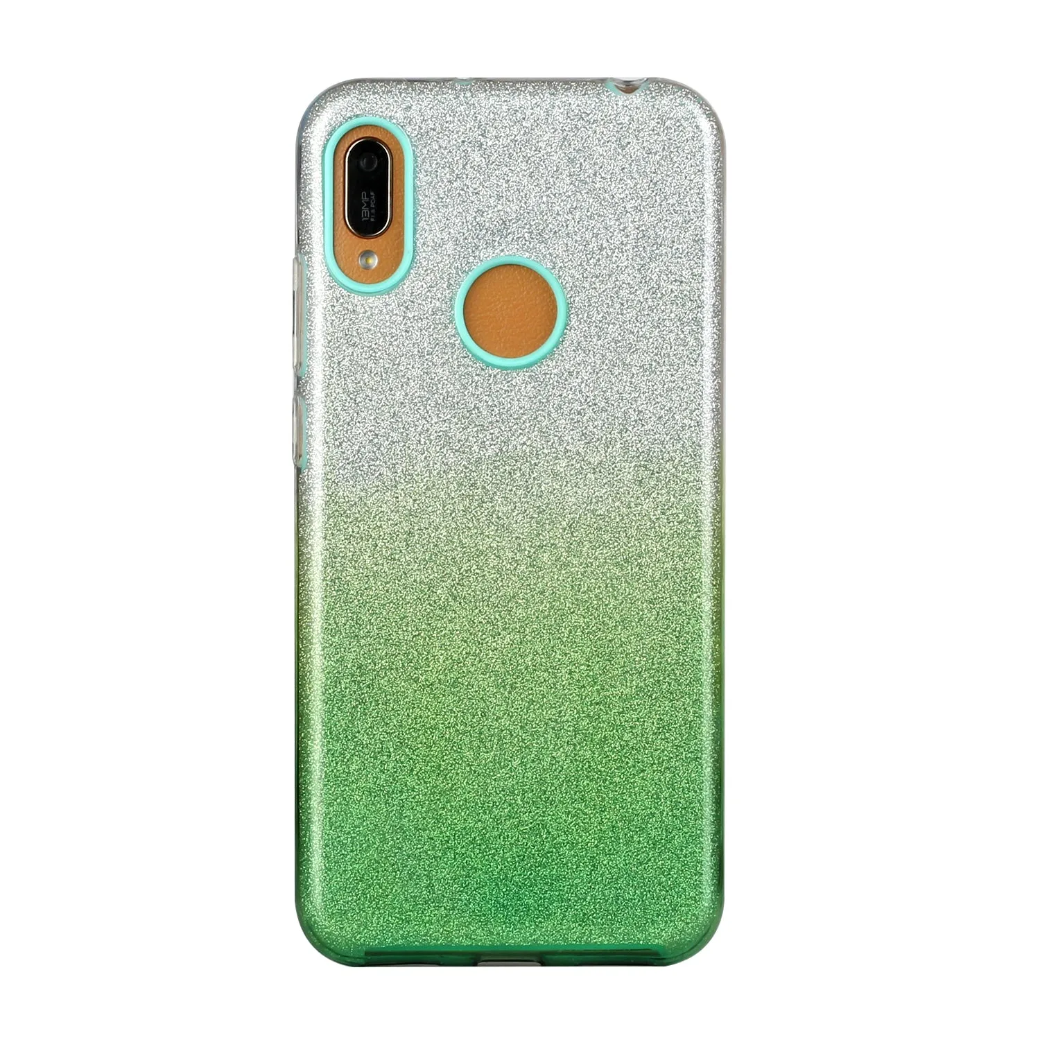 for HUAWEI P20 LITE/P30 LITE/P40 LITE/Nova6SE/Nova 7i Phone Case Gradient Color Glitter Powder Phone Cover with Airbag Bracket black