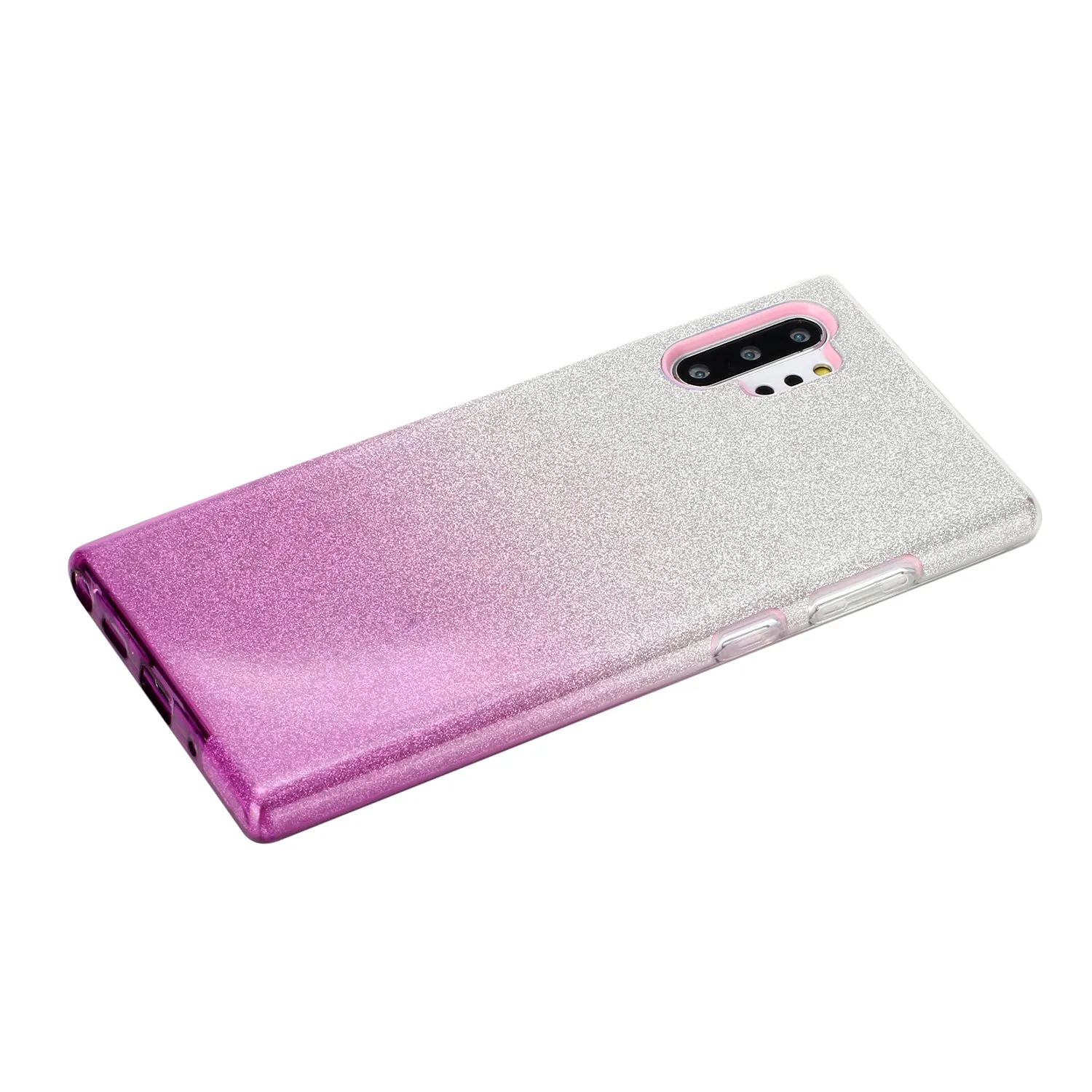 for HUAWEI P20 LITE/P30 LITE/P40 LITE/Nova6SE/Nova 7i Phone Case Gradient Color Glitter Powder Phone Cover with Airbag Bracket purple