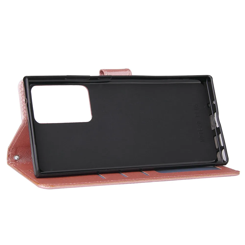 For HUAWEI PSmart 2020/Y5P/Y6P PU Leather Mobile Phone Cover with 3 Cards Slots Phone Frame Rose gold