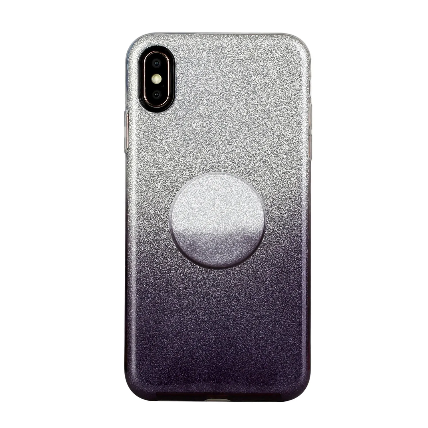 for HUAWEI Y5 2019/HONOR 8S/Y5/PSmart/honor 10 LITE Phone Case Gradient Color Glitter Powder Phone Cover with Airbag Bracket yellow