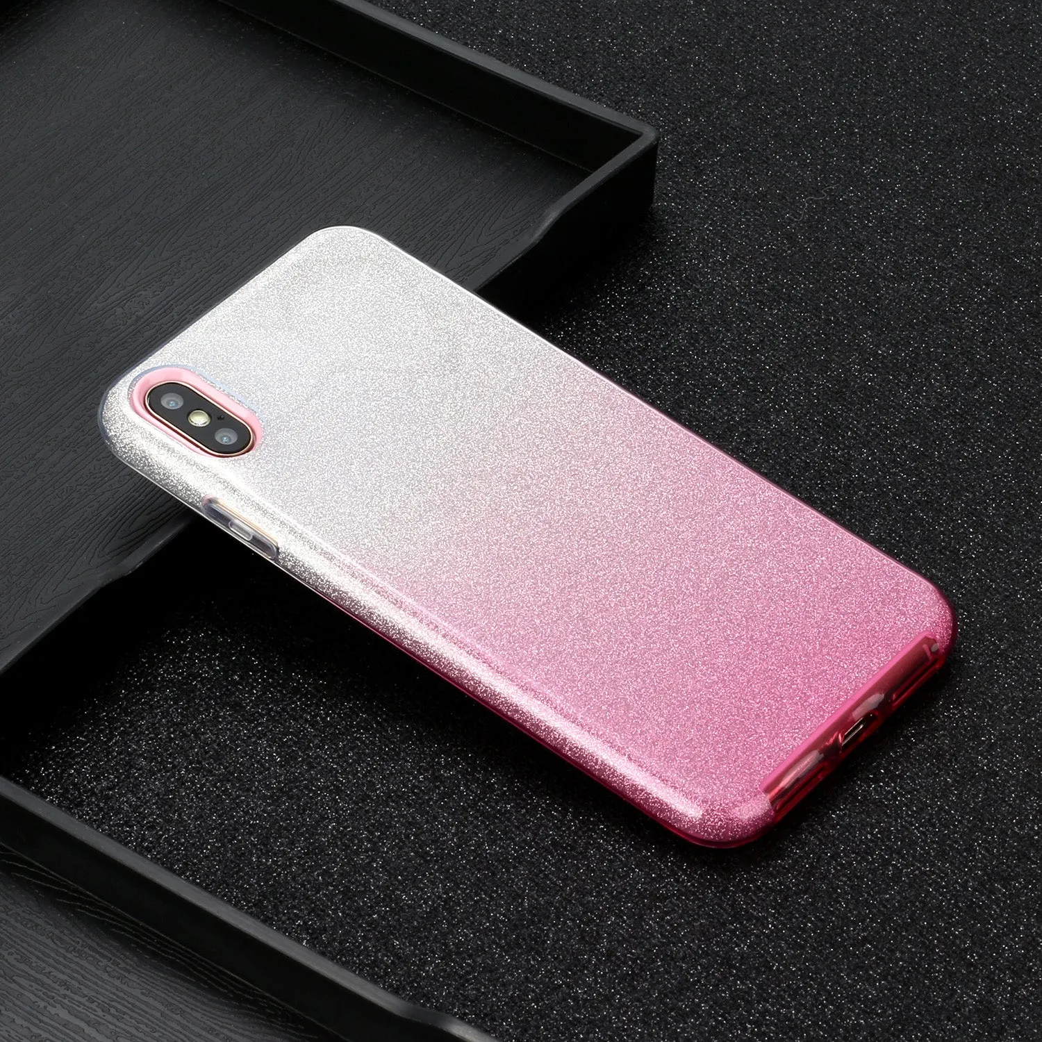for HUAWEI Y5 2019/HONOR 8S/Y5/PSmart/honor 10 LITE Phone Case Gradient Color Glitter Powder Phone Cover with Airbag Bracket yellow