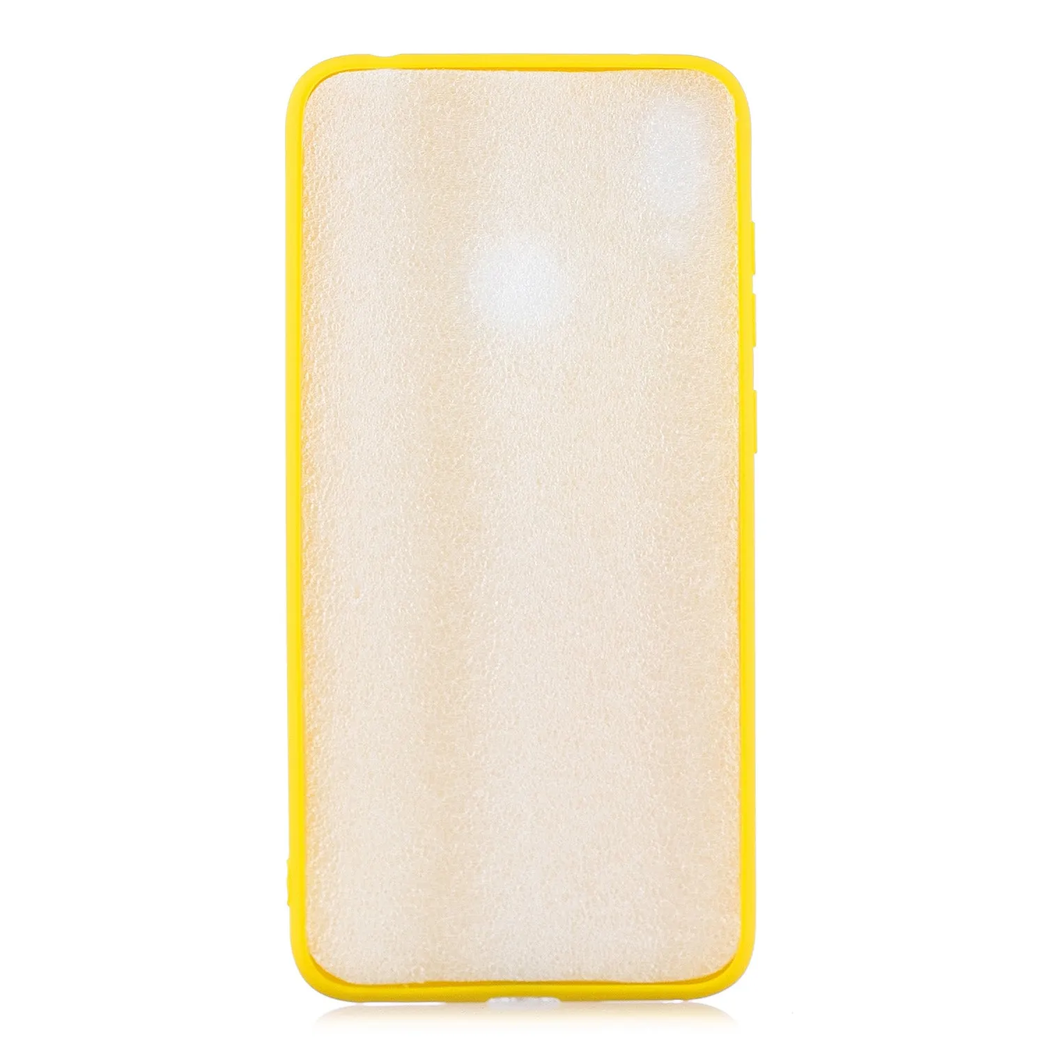 For HUAWEI Y7 2019 Lovely Candy Color Matte TPU Anti-scratch Non-slip Protective Cover Back Case yellow