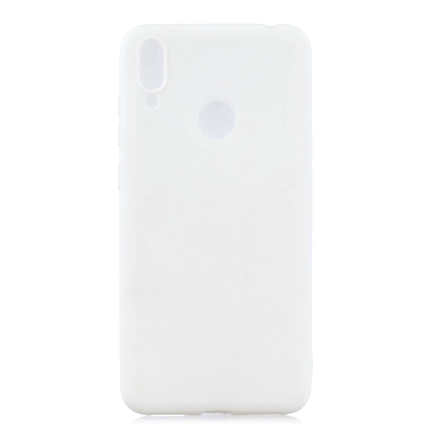 For HUAWEI Y7 2019 Lovely Candy Color Matte TPU Anti-scratch Non-slip Protective Cover Back Case yellow
