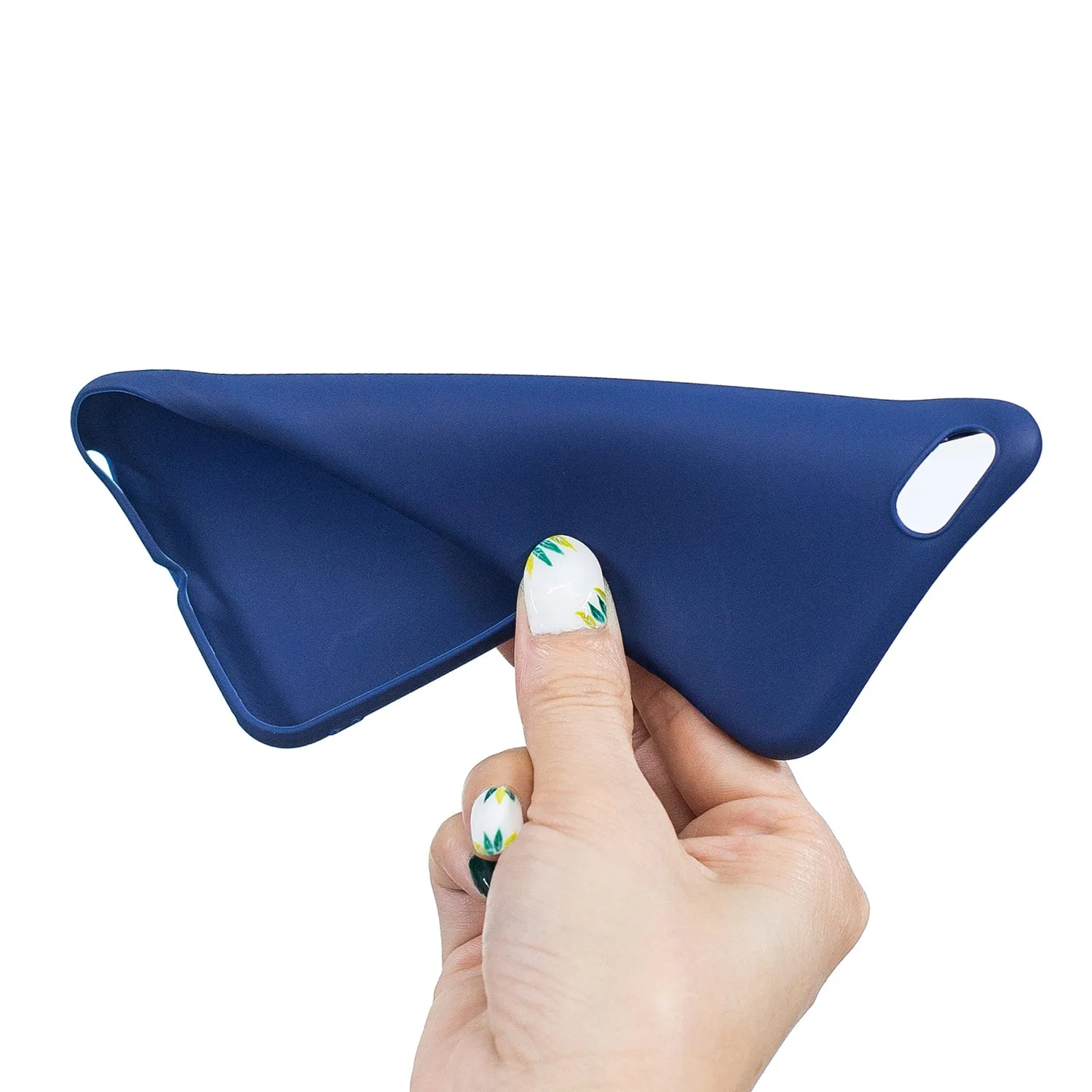 for iPhone 6/6S Lovely Candy Color Matte TPU Anti-scratch Non-slip Protective Cover Back Case Navy