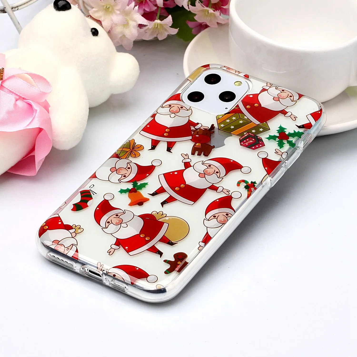 For iPhone11 Pro Cute Cell Phone Case Christmas Gifts TPU Soft Phone Shell