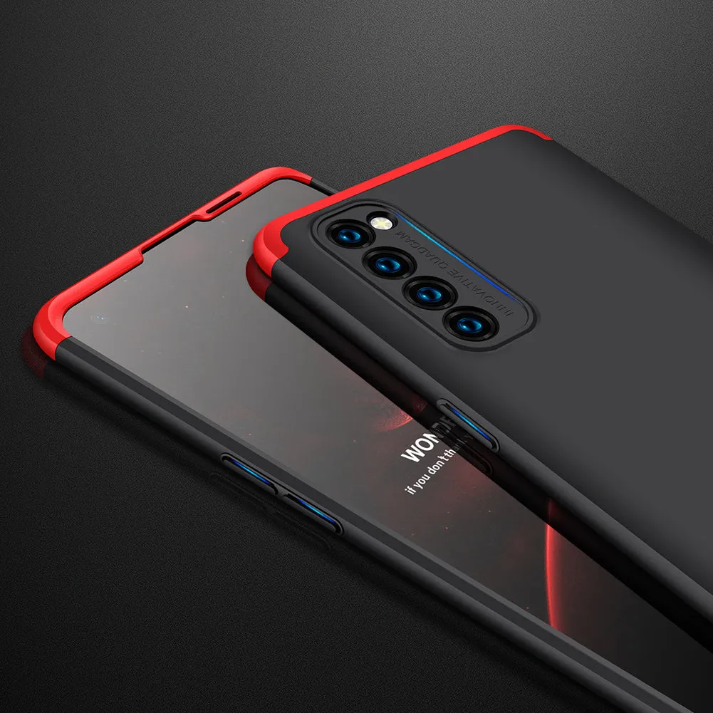 For OPPO Reno 4 /Reno 4 Pro International Edition Mobile Phone Cover 360 Degree Full Protection Phone Case Red black red