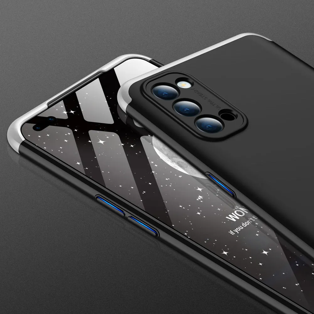 For OPPO Reno 4 /Reno 4 Pro International Edition Mobile Phone Cover 360 Degree Full Protection Phone Case Red black red