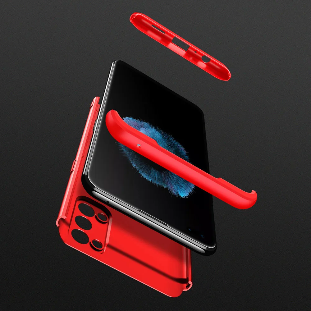 For OPPO Reno 4 /Reno 4 Pro International Edition Mobile Phone Cover 360 Degree Full Protection Phone Case red