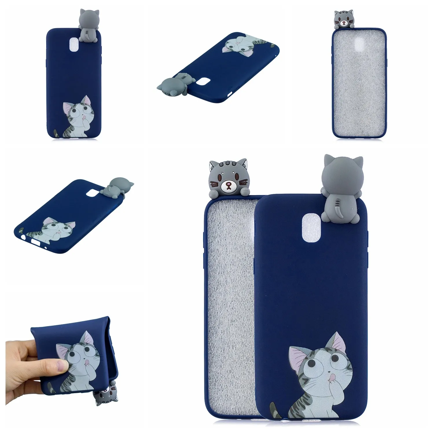 For Redmi 8A 3D Cartoon Painting Back Cover Soft TPU Mobile Phone Case Shell big face cat