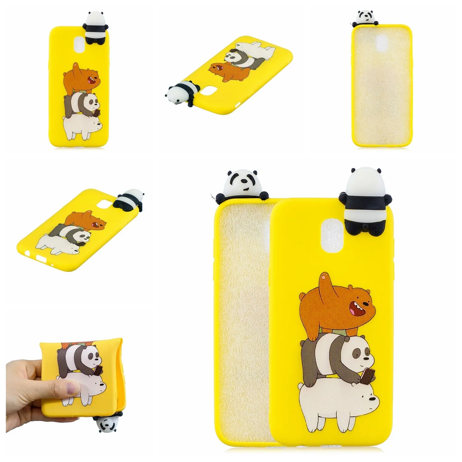 For Redmi 8A 3D Cartoon Painting Back Cover Soft TPU Mobile Phone Case Shell Striped bear