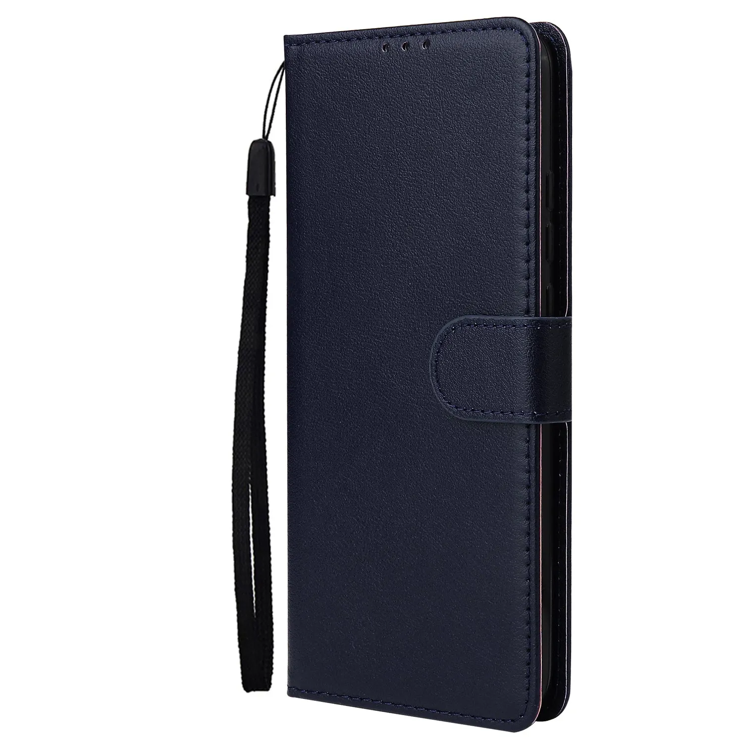 For Redmi 9A/Redmi 9C PU Leather Mobile Phone Cover with 3 Cards Slots Phone Frame blue