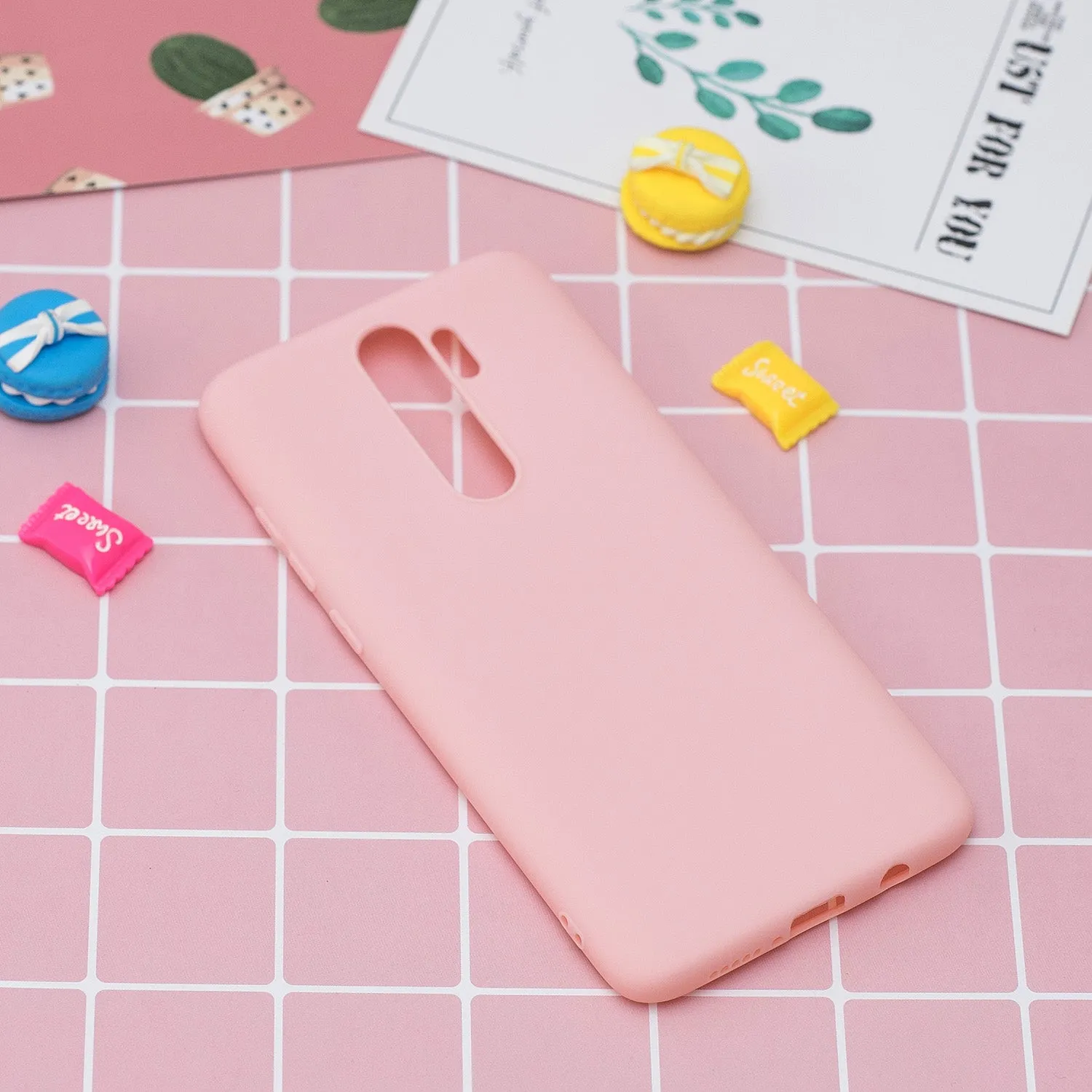 For Redmi NOTE 8 NOTE 8 Pro Soft Candy Color Frosted Surface Shockproof TPU Back Cover Mobile Phone Case Light pink