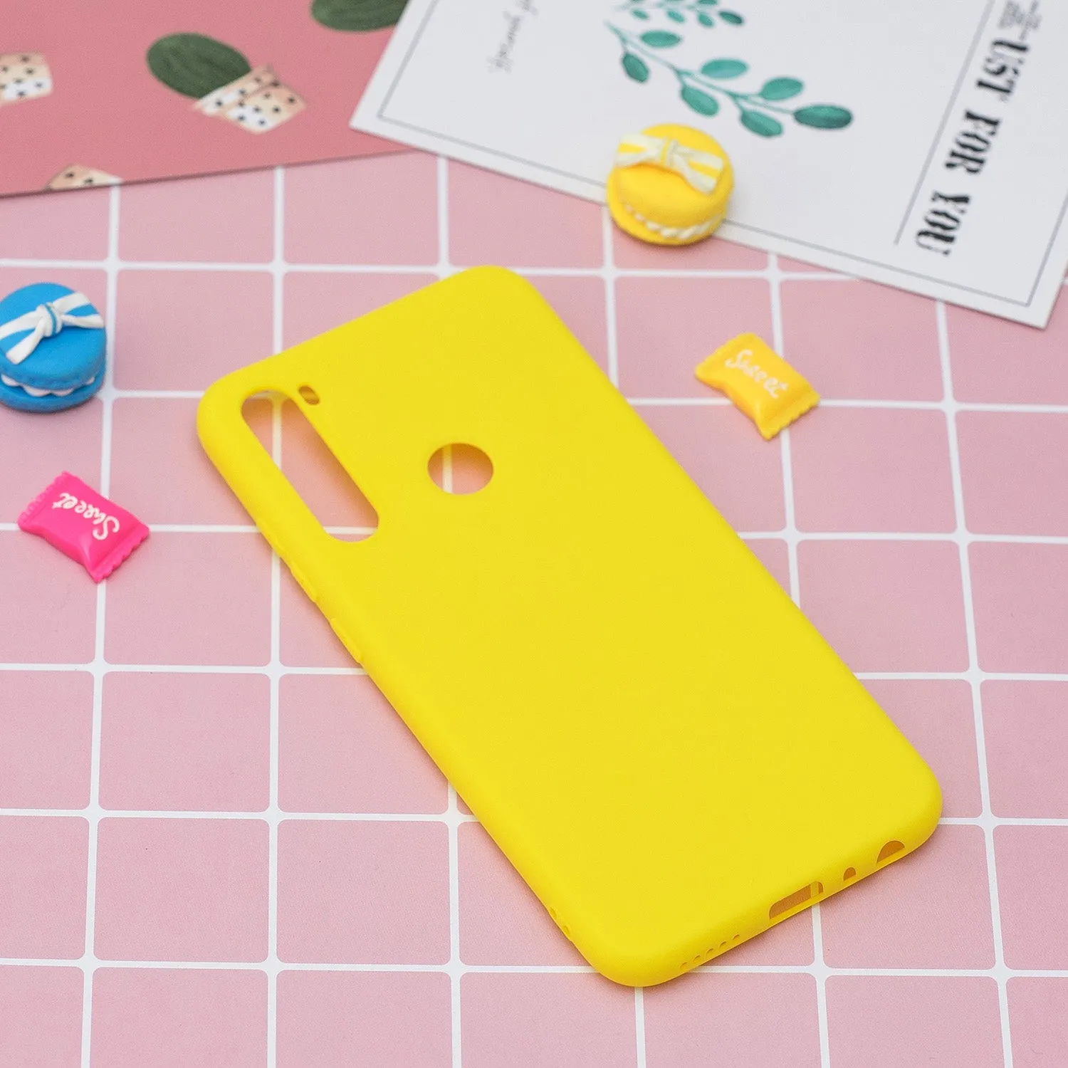 For Redmi NOTE 8 NOTE 8 Pro Soft Candy Color Frosted Surface Shockproof TPU Back Cover Mobile Phone Case red