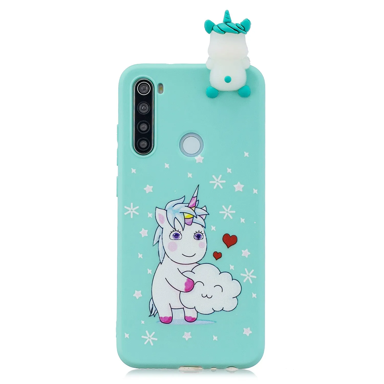 For Redmi NOTE 8T 3D Cartoon Painting Back Cover Soft TPU Mobile Phone Case Shell Big white bear