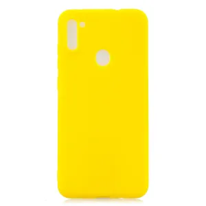 For Samsung A01/ A11/A21/A41/A51/A71/A81/A91 Mobile Phone Case Lovely Candy Color Matte TPU Anti-scratch Non-slip Protective Cover Back Case 3 yellow