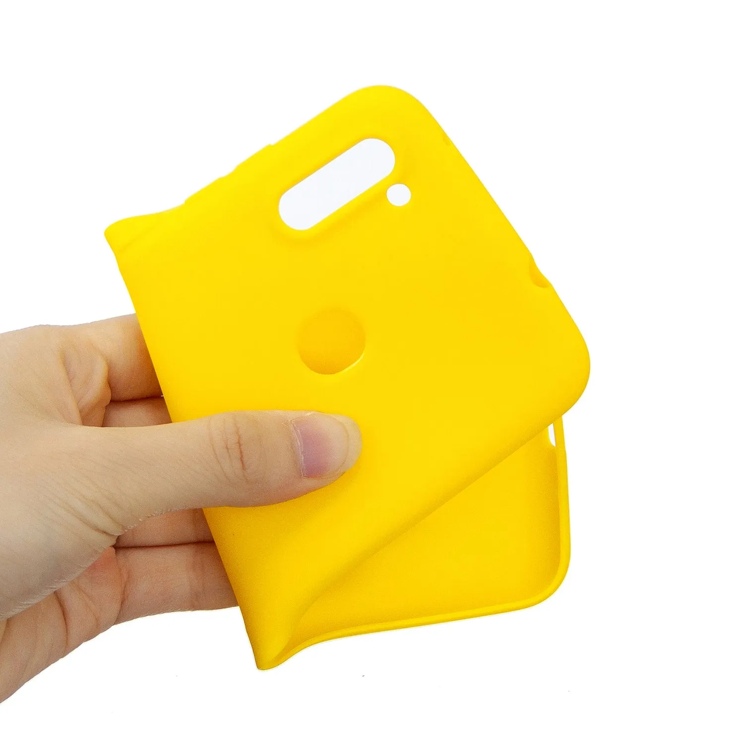 For Samsung A01/ A11/A21/A41/A51/A71/A81/A91 Mobile Phone Case Lovely Candy Color Matte TPU Anti-scratch Non-slip Protective Cover Back Case 3 yellow