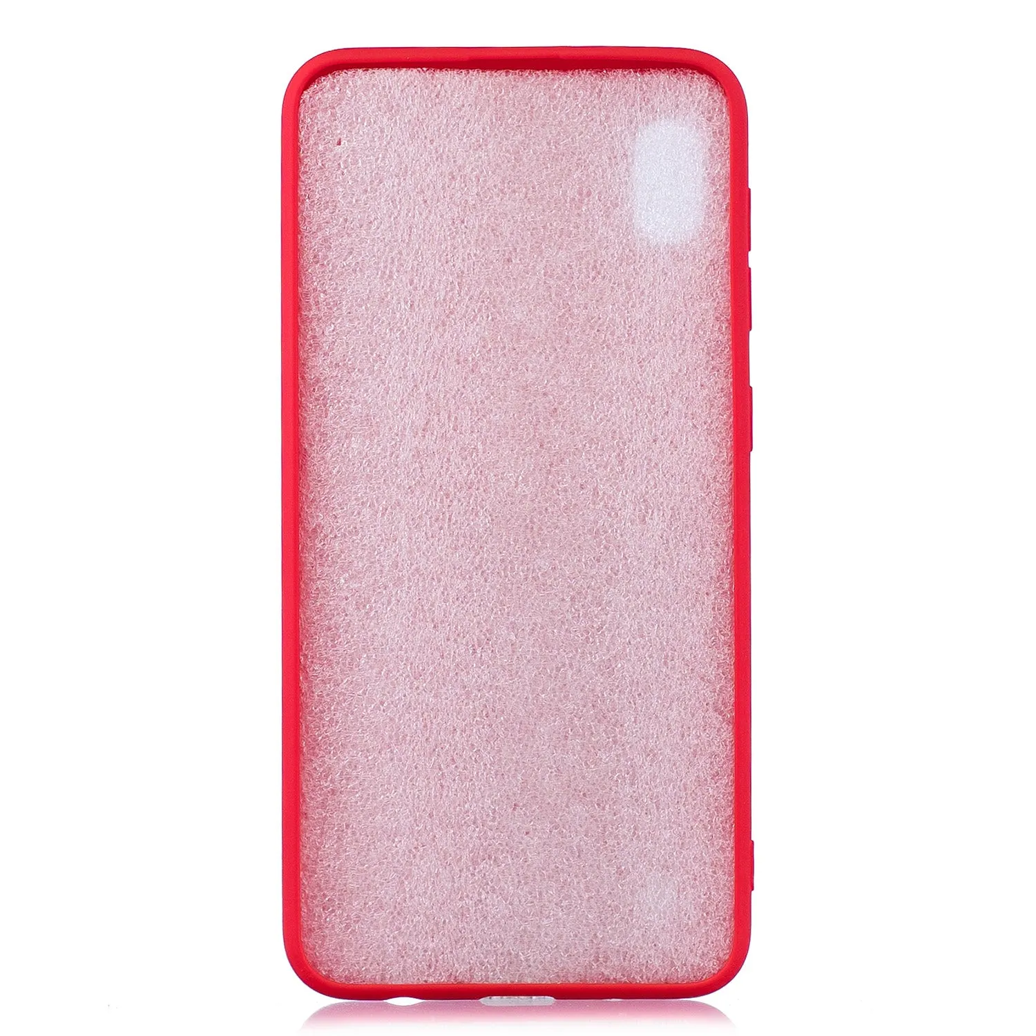 For Samsung A01/ A11/A21/A41/A51/A71/A81/A91 Mobile Phone Case Lovely Candy Color Matte TPU Anti-scratch Non-slip Protective Cover Back Case 4 red
