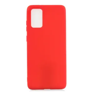 For Samsung A01/ A11/A21/A41/A51/A71/A81/A91 Mobile Phone Case Lovely Candy Color Matte TPU Anti-scratch Non-slip Protective Cover Back Case 4 red