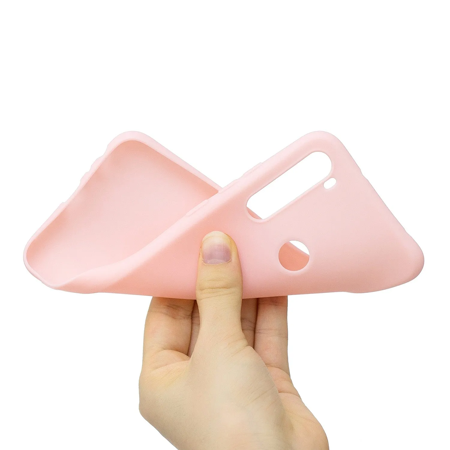 For Samsung A01/ A11/A21/A41/A51/A71/A81/A91 Mobile Phone Case Lovely Candy Color Matte TPU Anti-scratch Non-slip Protective Cover Back Case 6 light pink