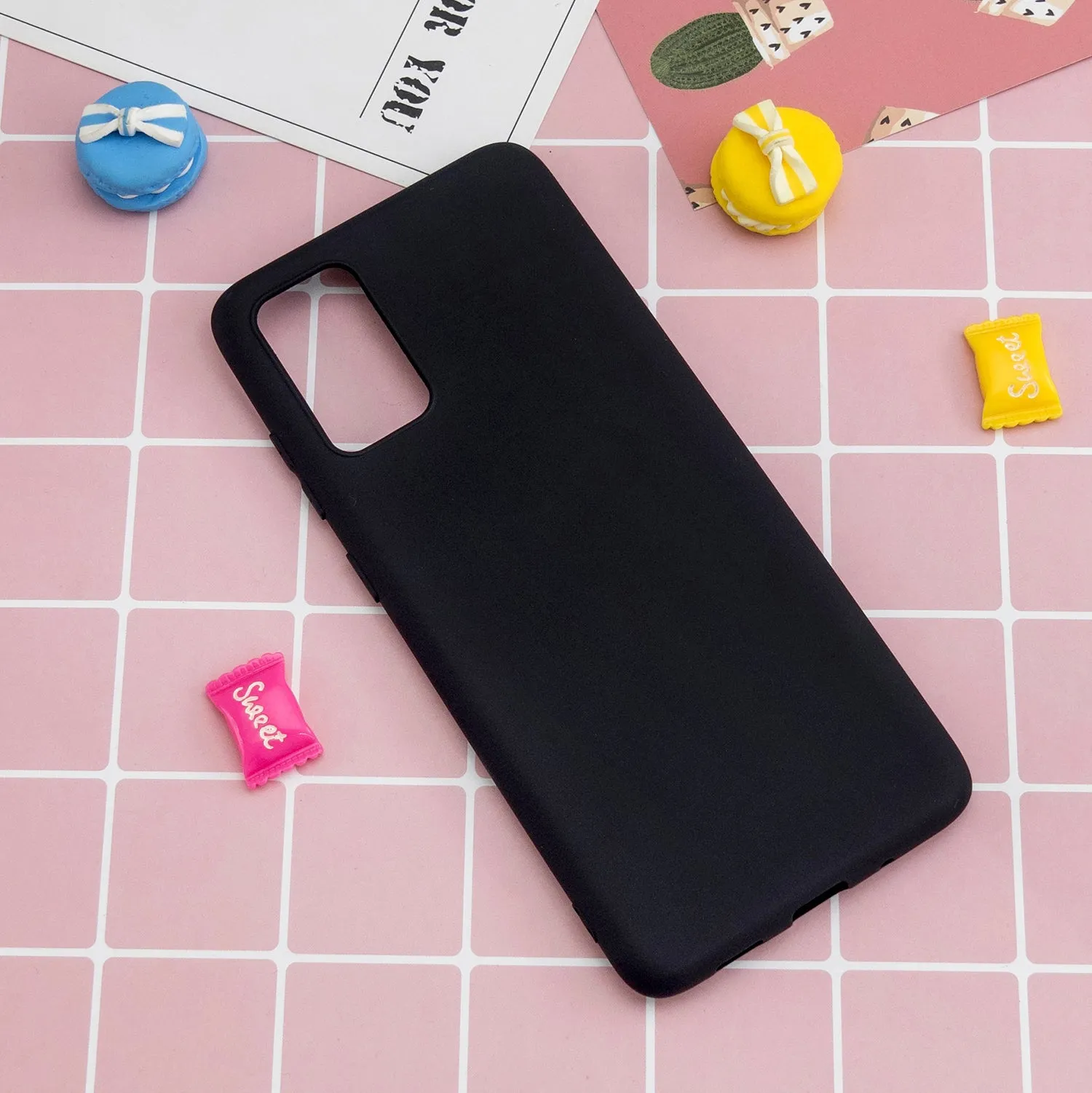 For Samsung A01/ A11/A21/A41/A51/A71/A81/A91 Mobile Phone Case Lovely Candy Color Matte TPU Anti-scratch Non-slip Protective Cover Back Case 6 light pink