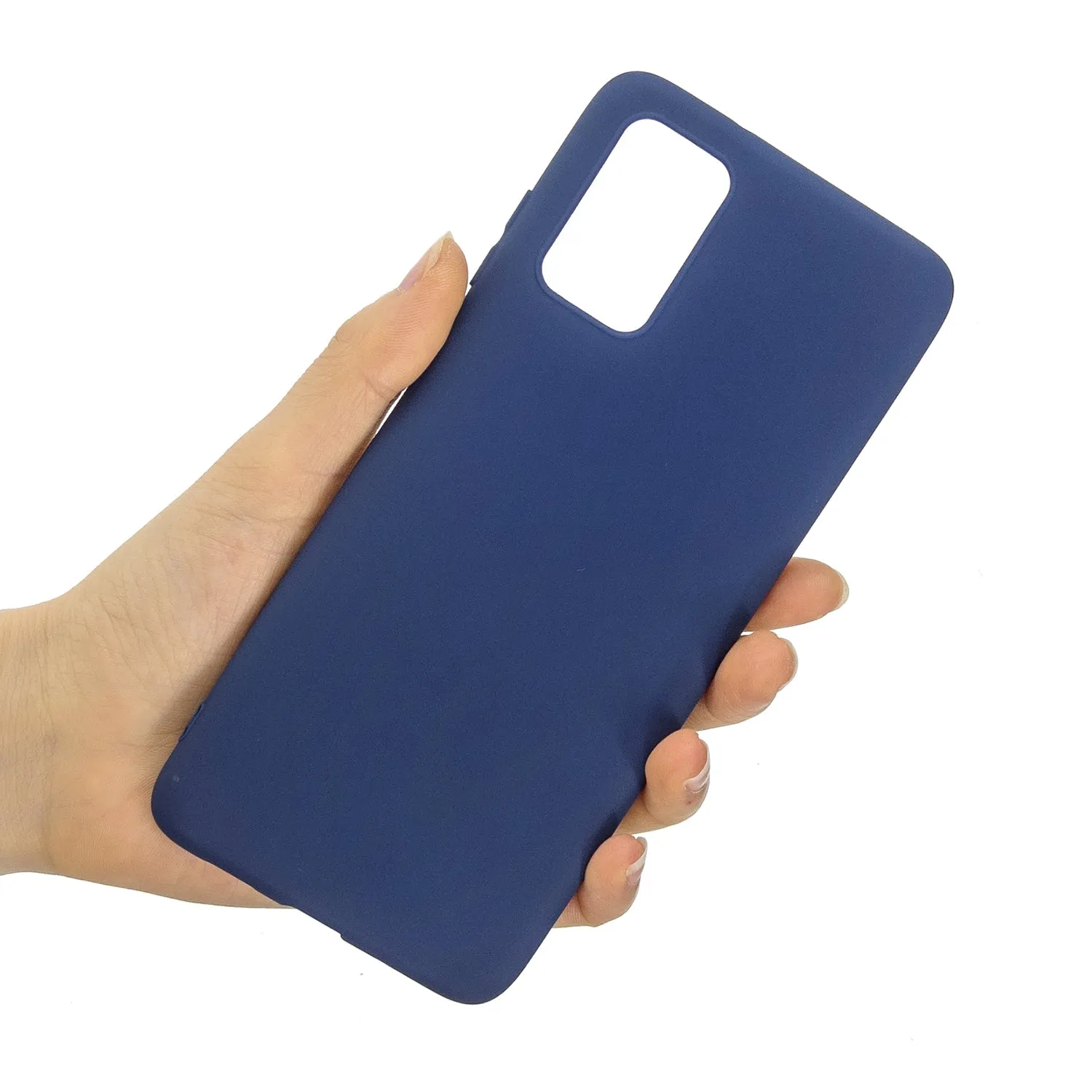 For Samsung A01/ A11/A21/A41/A51/A71/A81/A91 Mobile Phone Case Lovely Candy Color Matte TPU Anti-scratch Non-slip Protective Cover Back Case 7 royal blue