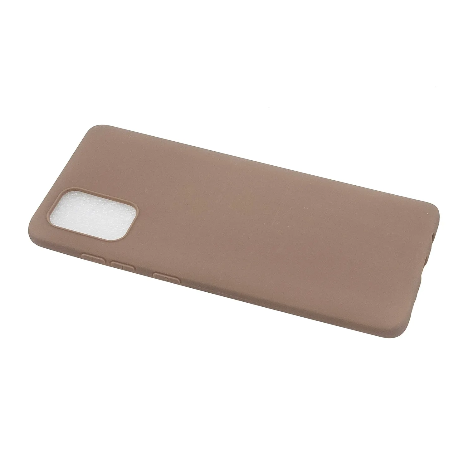 For Samsung A01/ A11/A21/A41/A51/A71/A81/A91 Mobile Phone Case Lovely Candy Color Matte TPU Anti-scratch Non-slip Protective Cover Back Case 9 brown