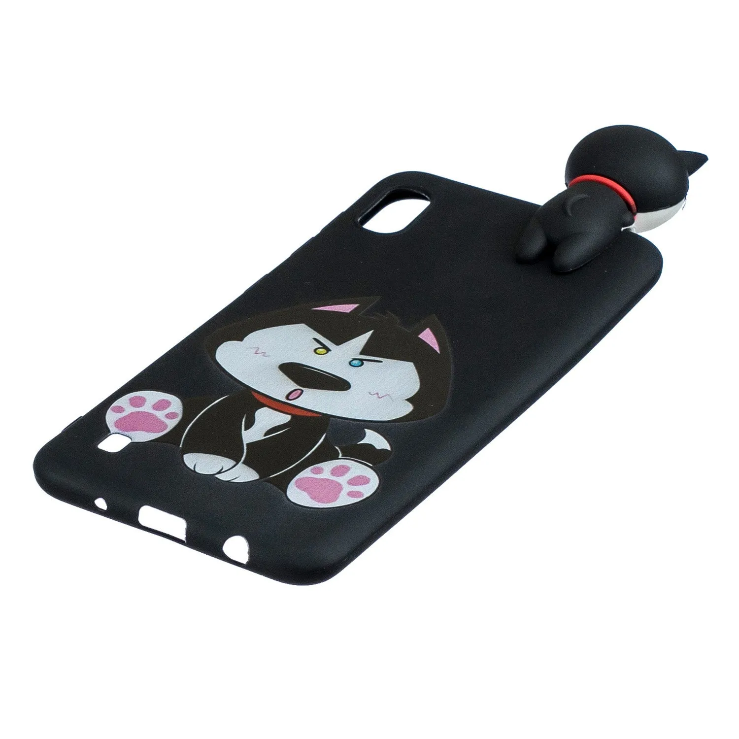 For Samsung A01 Soft TPU Case Back Cover 3D Cartoon Painting Mobile Phone Shell Cute husky