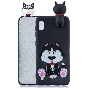 For Samsung A01 Soft TPU Case Back Cover 3D Cartoon Painting Mobile Phone Shell Cute husky