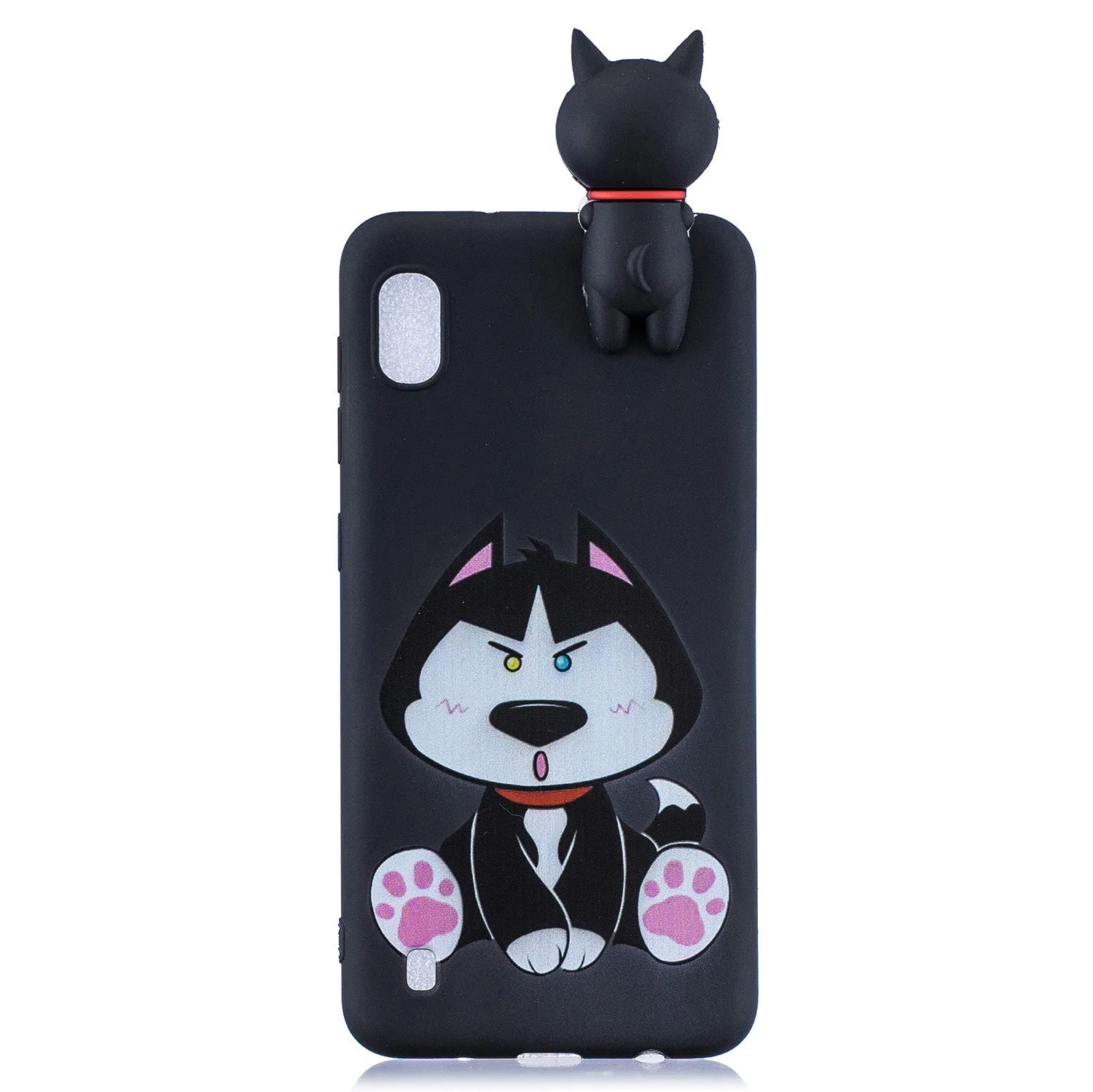 For Samsung A01 Soft TPU Case Back Cover 3D Cartoon Painting Mobile Phone Shell Cute husky