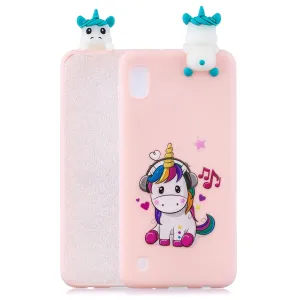 For Samsung A01 Soft TPU Case Back Cover 3D Cartoon Painting Mobile Phone Shell Music unicorn