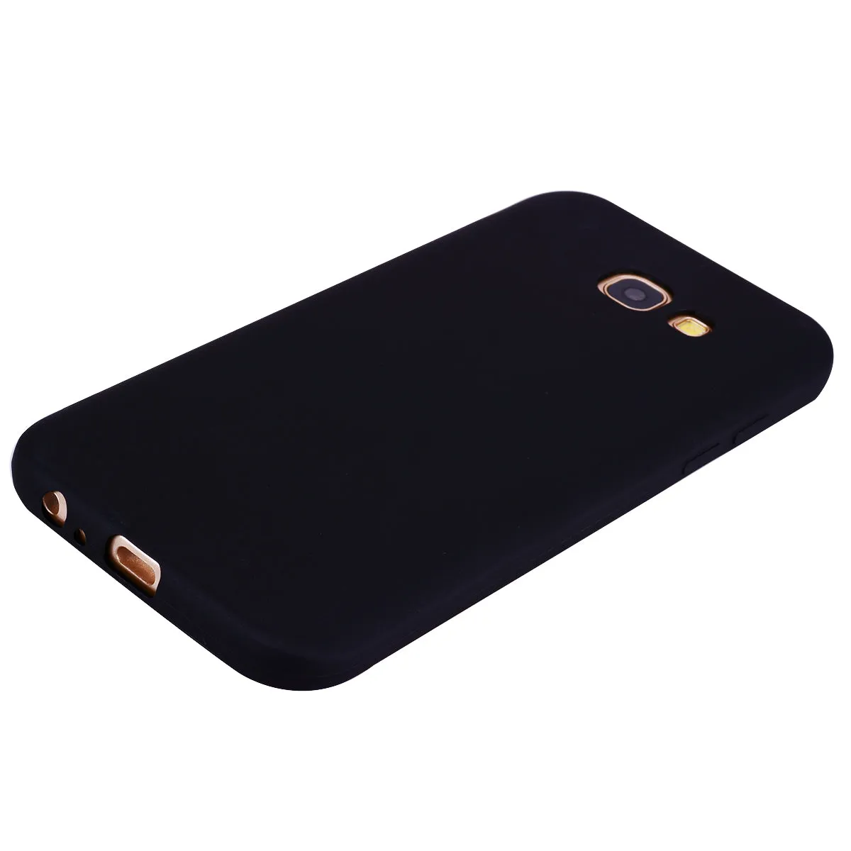 for Samsung A5 2017 Cute Candy Color Matte TPU Anti-scratch Non-slip Protective Cover Back Case black